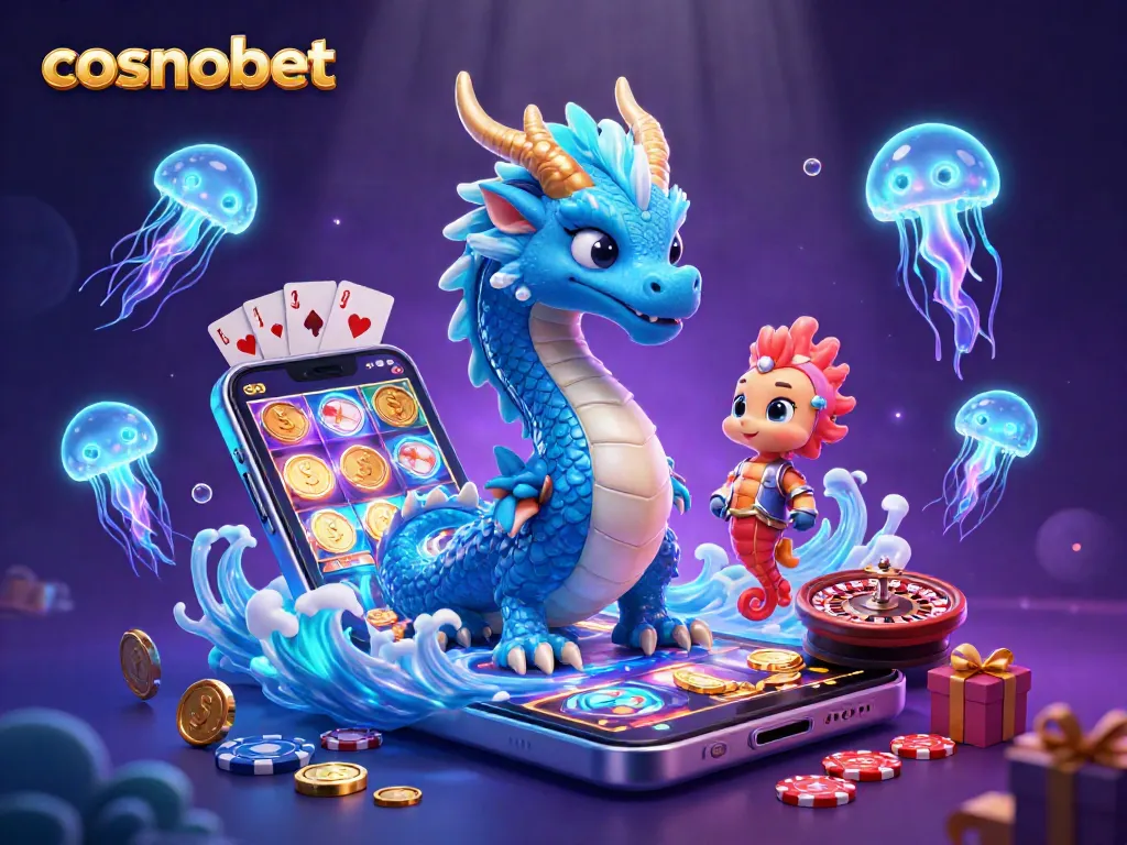 Experience the thrill of cosmobet with dynamic gaming visuals, engaging characters, and vibrant casino elements.